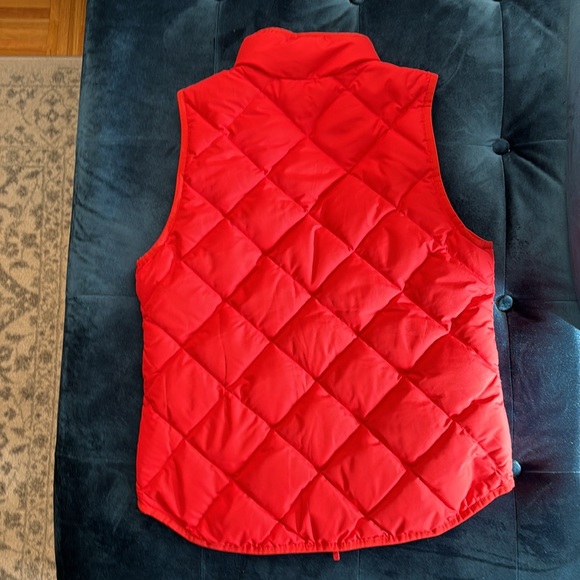 J. Crew Women’s Quilted Down Vest | Red, Size Small | - Picture 2 of 4